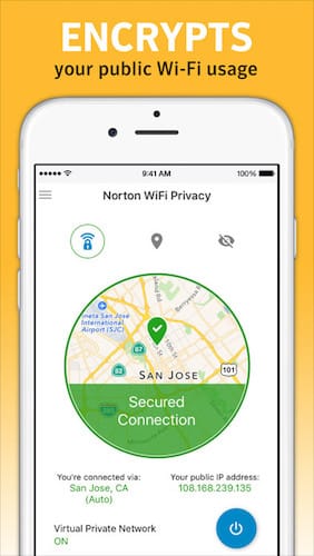 تطبيق Norton WiFi Privacy VPN تطبيق مدفوع مجاني لفترة