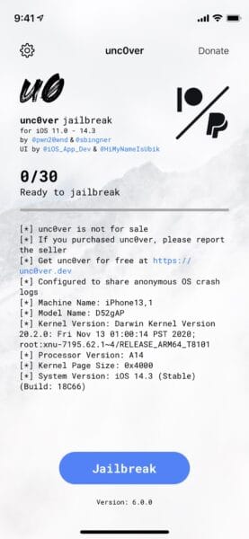 جلبريك انكفر 14 unc0ver يدعم أيفون 12 و iOS 14.3