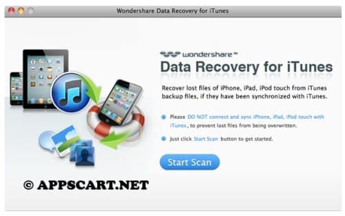 أداة Data Recovery for iTunes 