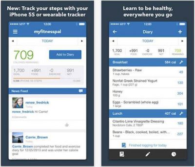 تطبيق Calorie Counter & Diet Tracker من MyFitnessPal يوفر دعم HealthKit على نظام iOS 8