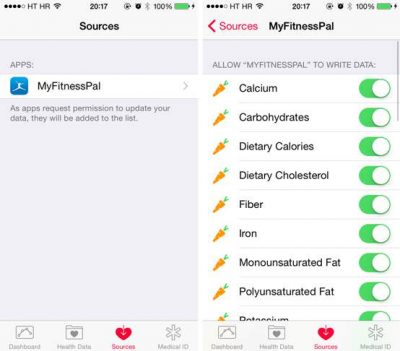 تطبيق Calorie Counter & Diet Tracker من MyFitnessPal يوفر دعم HealthKit على نظام iOS 8