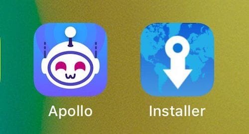 أيقونة Installer و تطبيق Apollo