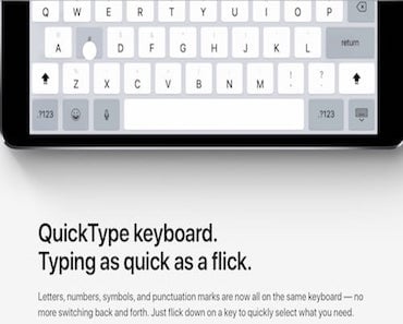 شرح ميزة الضغطات على المفاتيح للكتابة السريعة على الايباد