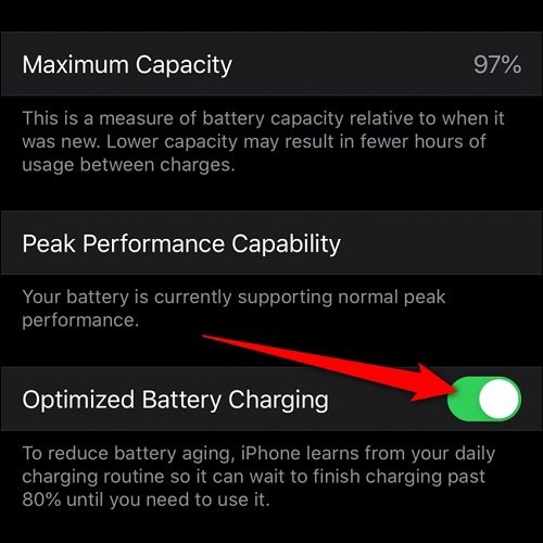 شحن البطارية المحسن في iOS 13.1