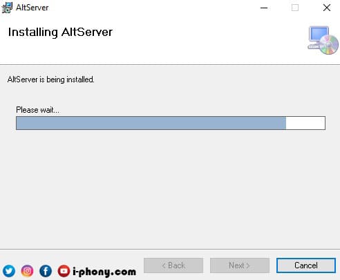 تثبيت برنامج altserver على الحاسوب