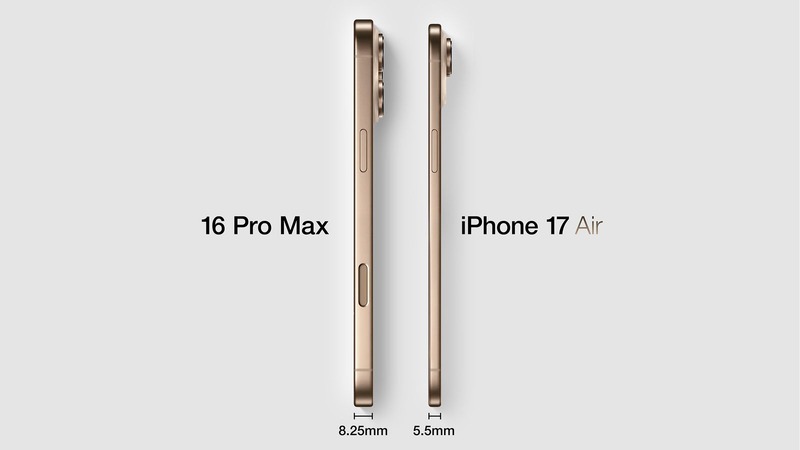مقارنة بين ايفون 17 برو ماكس و ايفون air