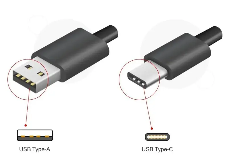 كابل USB-C و كابل USB-A