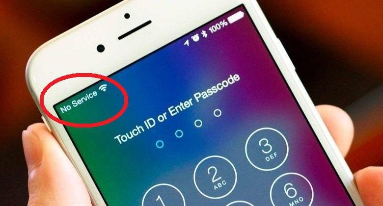 مشكلة الشبكة على شاشة الايفون