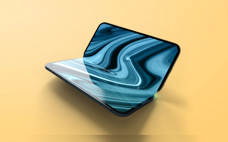 الشاشة الداخلية الكبيرة في iphone fold