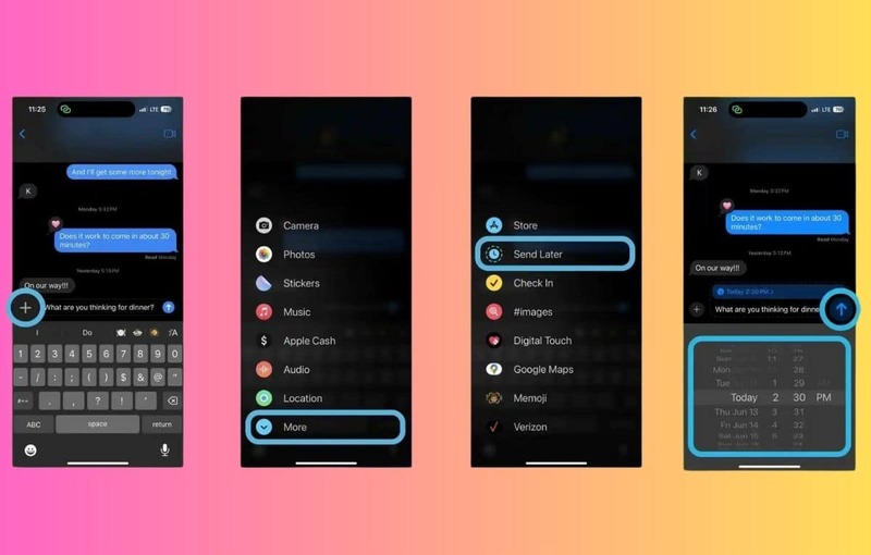 iOS 18 كيفية جدولة الرسائل على آيفون 