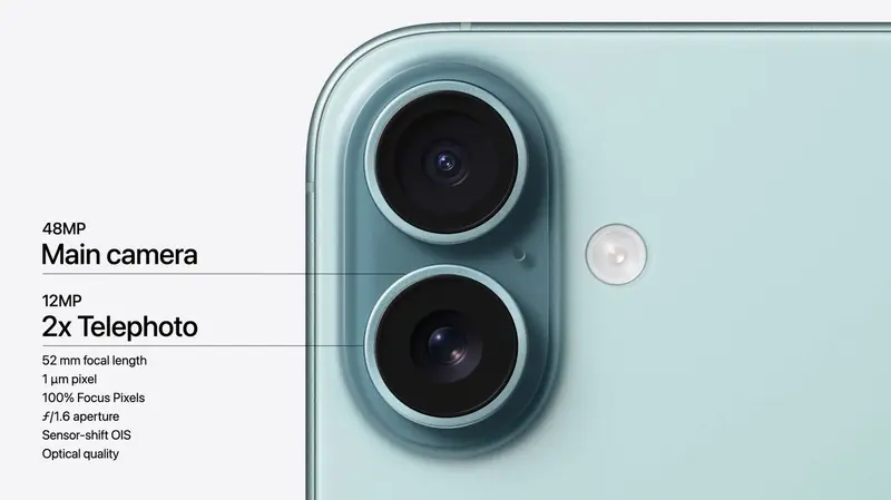 الكاميرا في iphone 16