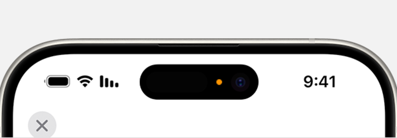 النقطة البرتقالية في أجهزة الآيفون
